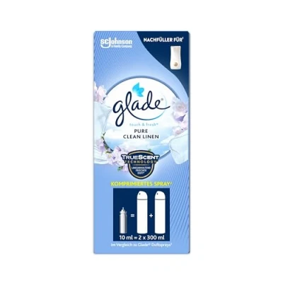 Abbildung von Glade Touch &amp; Fresh (Brise One Touch) Nachfüller, Lufterfrischer Minispray, Pure Clean Linen (Fresh Cotton), 1er Pack (1 x 10 ml)