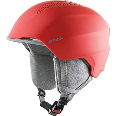 Abbildung von ALPINA GRAND JR Sicherer, Leichter, Stoßabsorbierender &amp; Individuell Anpassbarer Skihelm Für Kinder, red matt, 51 54 cm