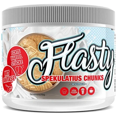 Abbildung von Flasty Geschmackspulver (Spekulatius Chunks) 1 x 250g Kalorienarmes Flavour Pulver mit Nur ca. 9 kcal pro Portion bringt es Leben in deinen Quark, Joghurt und vielem mehr.