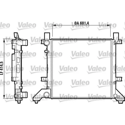 Abbildung von VALEO 731605 Kühler, Motorkühlung Aluminium 682 415 34 Kühlrippen mechanisch gefügt VOLKSWAGEN: LT 28 35 II Minibus