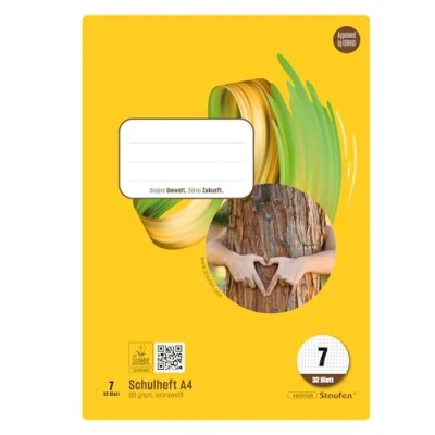 Abbildung von Staufen Style Schulheft 5 Hefte je 32 Blatt, DIN A4, Lineatur 7 (7 mm kariert), 80 g/m² Papier