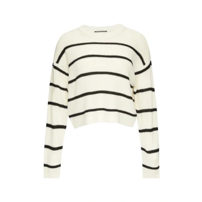 Abbildung von QS MIT Ringeln Strickpullover, Damen, Größe: Large, Creme