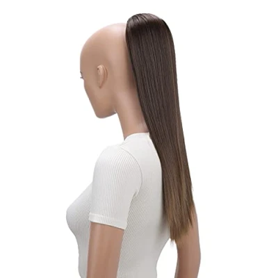 Abbildung von CAISHA 55cm Haarteil Nina mit Kordelverschluss Zopf Haarverlängerung Glatt Braun Mix PH521