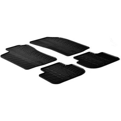 Abbildung von Gledring 0340 Fußmattensatz Gummi vorne und hinten 4 schwarz 750mm 550mm ALFA ROMEO: 147