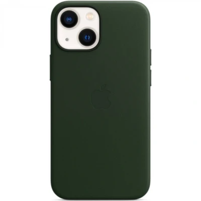 Abbildung von Apple Leder MagSafe Hülle iPhone 13 Mini Sequoia Green MM0J3ZM/A