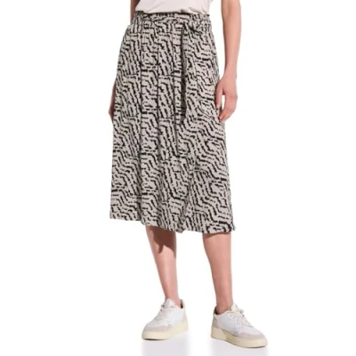 Abbildung von Street One Print IN Wickel Optik Alinienrock, Damen, Größe: 36, Beige