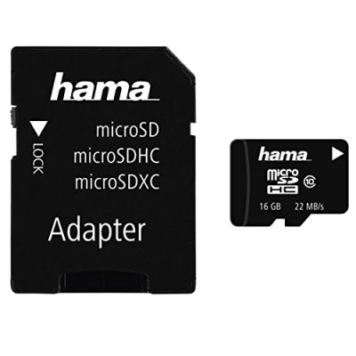 Abbildung von Hama Class 10 16GB microSDHC Speicherkarte inkl. SD Adapter