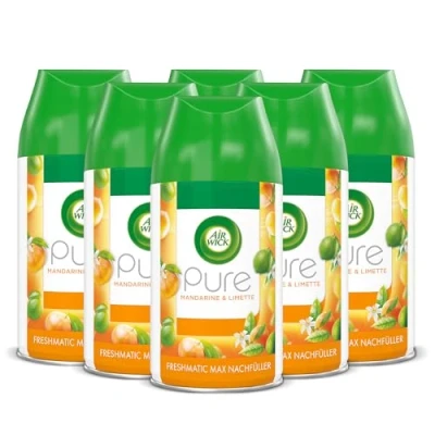 Abbildung von Air Wick Freshmatic Max Raumspray Nachfüller für den Duft: Pure Mandarine und Limette 6 x 250 ml
