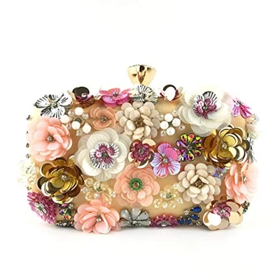 Abbildung von Jywmsc Damen Clutches Blume Abendtasche Handtasche Hochzeit Clutch Party Tasche