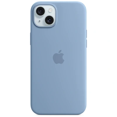 Abbildung von Apple MagSafe Silikon Back Cover Hellblau iPhone 15 Plus