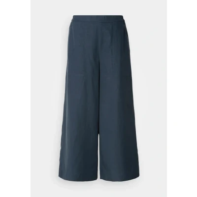 Abbildung von Marc O&#039;Polo Pants Culotte Style Elastic Waistband SEAM Pockets Stoffhose, Damen, Größe: 44, Muted blue