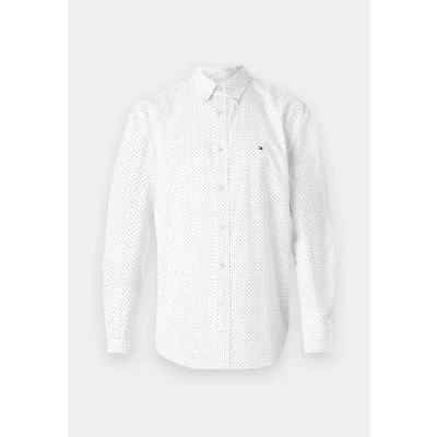 Abbildung von Tommy Hilfiger FLEX Polka DOT Shirt Hemd, Herren, Größe: 3XL, Optic white/navy