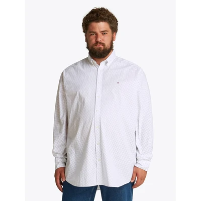 Abbildung von Tommy Hilfiger Polka DOT Hemd, Herren, Größe: 4XL, Optic white/navy