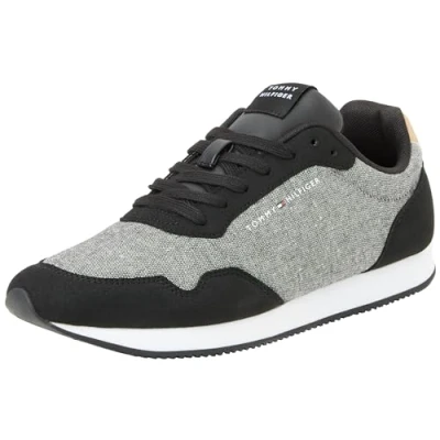Abbildung von Tommy Hilfiger Herren Runner Sneaker Sportschuhe, Schwarz (Black), 40