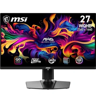 Abbildung von MSI MAG 271QPX QD OLED 26.5 Zoll WQHD Gaming Monitor 2560 x 1440 Quantum Dot Panel, 360Hz / 0.03ms, 99.1% DCI P3, ΔE≤2, DisplayHDR True Black 400 DP 1.4a, HDMI 2.1, USB Type C