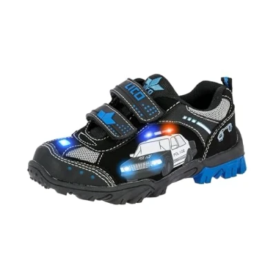 Abbildung von Lico Chief V Blinky Unisex Kinder Sneaker, Schwarz/ Royalblau/ Silber, 29 EU