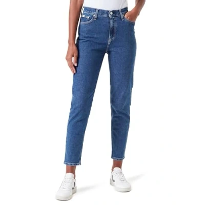 Abbildung von Calvin Klein Jeans MOM Relaxed Fit, Damen, Größe: 24, Denim dark