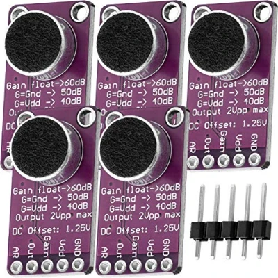 Abbildung von AZDelivery 5 x Max9814 Mikrofon AGC Amplifier Verstärker Modul kompatibel mit Arduino inklusive E Book!