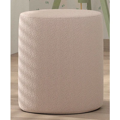 Abbildung von Vipack Polsterhocker »Moon«, (Made in Europe), als Sitzgelegenheit o. Nachttisch, 41 cm ∅, Bouclé Stoff, 4 Farben
