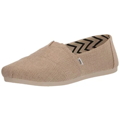 Abbildung von TOMS Damen Alpargata Heritage Canvas Flacher Slipper, Natürlich Ungefärbt, 42.5 EU