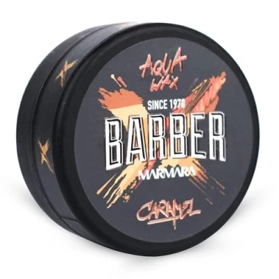 Abbildung von BARBER MARMARA CARAMEL Aqua hair wax 150ml gel mit Wet Effekt Haarwachs Glanz Haargel Kinder Männer gummy styling haarstyling pomade