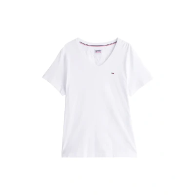 Abbildung von Tommy Jeans Tshirt basic, Herren, Größe: XXL, Classic white