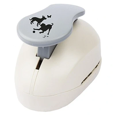 Abbildung von Ideen mit Herz Jumbo Stanzer, Hunde, Motivgröße: 6,8cm x 6,7cm Motiv Locher für Papier Geschenkanhänger &amp; Karten basteln Garten, Haustier, Kindergeburtstag, Einzug, Scrapbooking extra groß