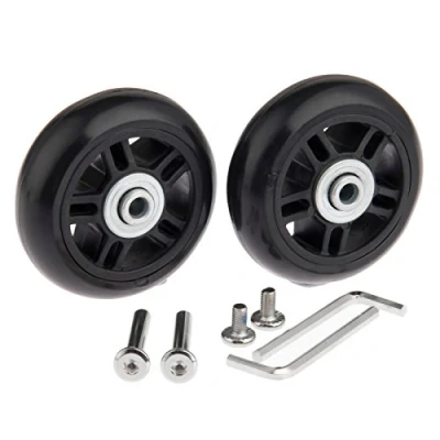 Abbildung von 2Sets 70x22mm Gepäck Transparent Koffer Ersatzräder mit Achsen Schraubenschlüssel Reparaturlager
