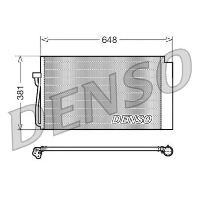 Abbildung von DENSO DCN05017 Klimakondensator mit Trockner 648x381x16 R 134a 648 BMW: 5 Touring, Saloon, 6 Coupe