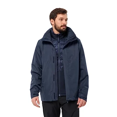 Abbildung von Jack Wolfskin Luntal Regenjacke / wasserabweisende Jacke, Herren, Größe: XXL, Night blue
