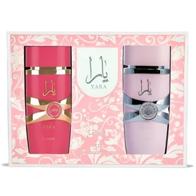 Abbildung von Lattafa Anniversary Edition Yara &amp; Candy Eau de Parfum (100 ml + 100 ml), exklusive Düfte für Damen, süß, blumig und raffiniert