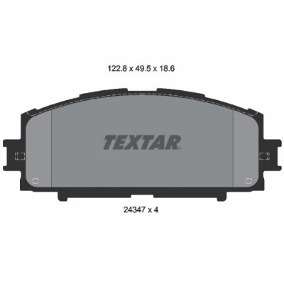 Abbildung von TEXTAR 2434701 Bremsbelagsatz nicht für Verschleißwarnanzeiger vorbereitet TOYOTA: Corolla X Saloon
