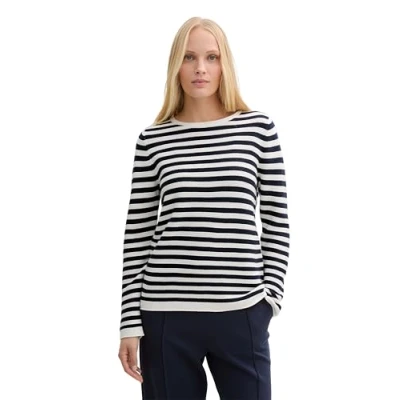 Abbildung von TOM Tailor Sweater NEW Strickpullover Dark navy/white, Damen, Größe: XXL, navy/white