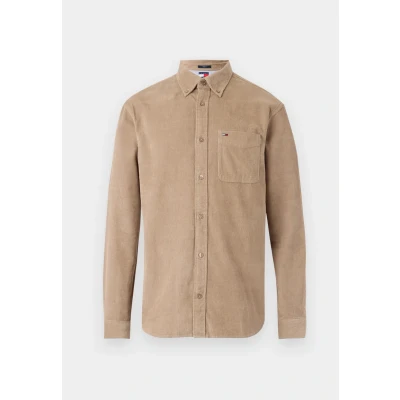 Abbildung von Tommy Jeans Langarmhemd »TJM BABY CORD SHIRT EXT«, Regular Fit, Button down Kragen