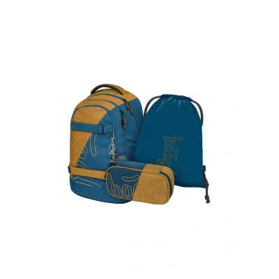 Abbildung von Baagl Set 3TLG Schulranzen für Kinder, Größe: One Size, Blau