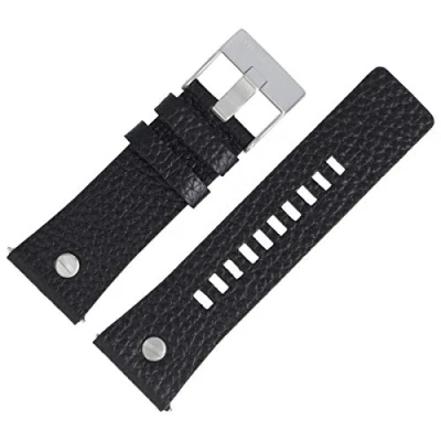 Abbildung von Diesel Uhrenarmband 28mm Leder Schwarz DZ 7313