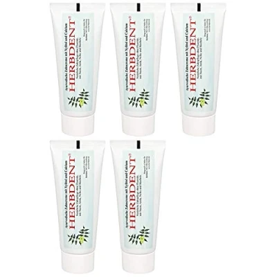Abbildung von Herbdent Ayurvedische Zahncreme Mit Xylitol + Calcium Ohne Flourid (5 x 80 ml)