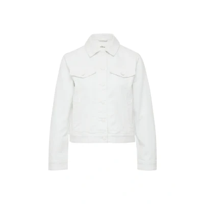 Abbildung von s.Oliver MIT Seitlichen Eingrifftaschen Jeansjacke, Damen, Größe: 34, Weiß