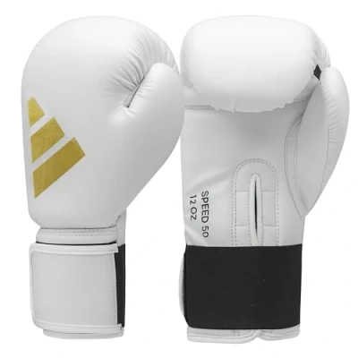 Abbildung von adidas Boxhandschuhe Speed 50, Erwachsene, Boxing Gloves 12 oz, Punchinghandschuhe komfortabel und langlebig, weiß
