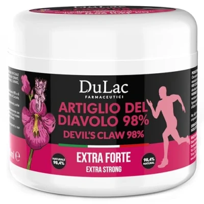 Abbildung von Dulàc Teufelskralle Salbe Extra Stark 500 ml, 98% Teufelskralle, Schnell Wirkende, natürliche Balsam bei wiederkehrenden Muskel und Gelenkschmerzen