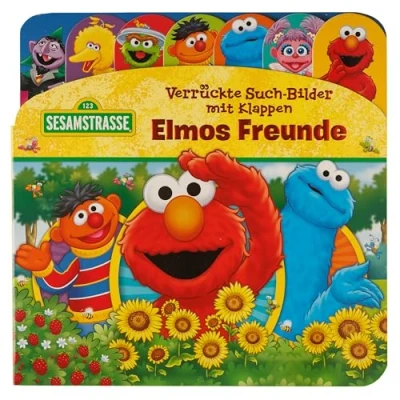 Abbildung von Sesamstraße Verrückte Such Bilder mit Klappen Elmos Freunde Pappbilderbuch 20 Wimmelbuch für Kinder ab 18 Monaten