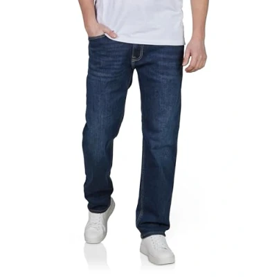 Abbildung von JACK &amp; JONES Jeans Herren Stretch lang Straight Fit JJICLARK Jeanshose Hose Denim, Länge:30L, Farbe:Blue Denim (CB 142), Weite:30W