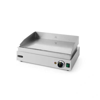 Abbildung von HENDI Elektro Grillplatte Profi Line 55 x 42 24 cm hartverchromte 9 mm Platte glatt bis 300 C mit Aufkantung, Edelstahl Bratplatte