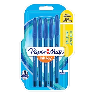 Abbildung von PAPER MATE InkJoy 100ST Kugelschreiber feine Spitze (0,7 mm) Blau 5 Stück