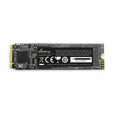 Abbildung von MediaRange Interne SSD Festplatte 128 GB Solid State mit M.2 Schnittstelle SATA Rev. 3.1 und 3D NAND Technologie, ideal als internes Laufwerk zum Aufrüsten von Computern Notebooks
