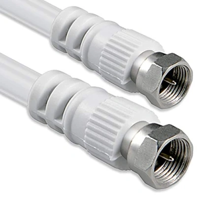 Abbildung von 1 aTTack Koaxial Anschluss Kabel Antennenkabel SAT Anschlusskabel F Stecker Koaxialstecker auf Koaxialkupplung doppelt geschirmt/Dreifach geschirmt/4 fach geschirmt/75 dB/85 dB/100 dB/110 dB/120 dB/125 dB weiß 75db 10 meter