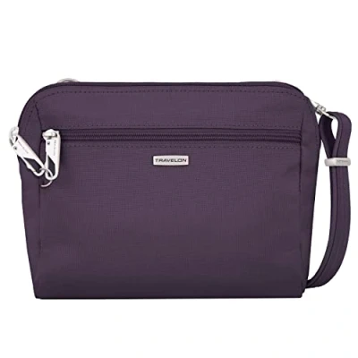 Abbildung von Travelon Damen Classic Convertible Crossbody und Hüfttasche Bag, Violett, 8 x 7 2, &amp; Waist Pack