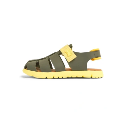 Abbildung von Camper Oruga Unisex Riemensandalette für Kinder, Größe: 34, Medium green Schuhe