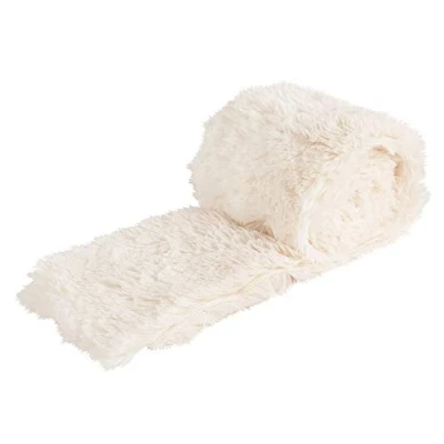 Abbildung von Ideen mit Herz Kunstfell Band Plüsch Fellstoff 8 cm breit 2 m lang ideal zum Basteln, Nähen, Dekorieren Tischläufer
