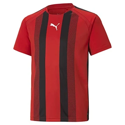 Abbildung von puma Unisex Kinder Teamliga Striped Jersey Jr Shirt, Red Black White, 116 EU